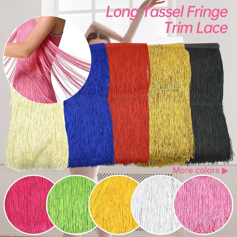 Fringe Ribbon Sewing - ริบบิ้นพู่ห้อยยาว 1-5 เมตร 50 ซม. สำหรับตกแต่งผ้าม่าน