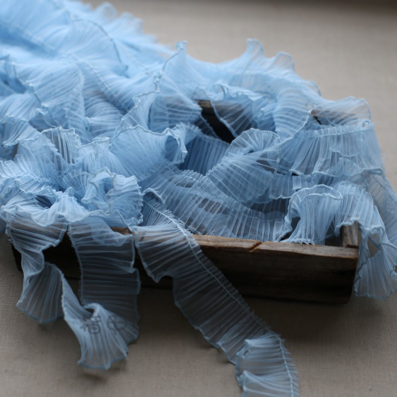 ผ้าลูกไม้ตาข่ายมีจีบผ้าทูลล์ริ - Fringe Ribbon Sewing บทวิจารณ์และราคา