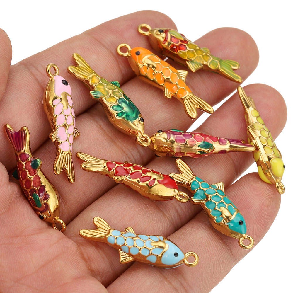 จี้ปลาทองเคลือบสีสแตนเลส 2 ชิ้ - Embellishment Crafts บทวิจารณ์และราคา