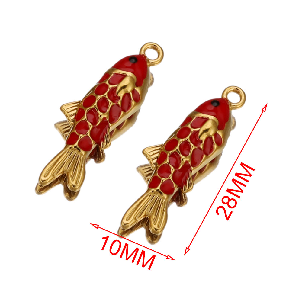 จี้ปลาทองเคลือบสีสแตนเลส 2 ชิ้ - Embellishment Crafts บทวิจารณ์และราคา