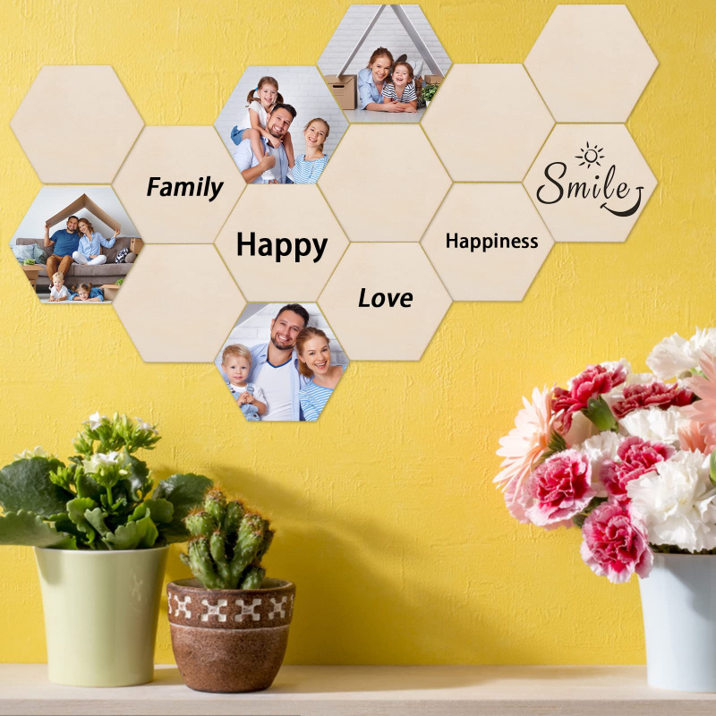 แผ่นไม้หกเหลี่ยมขนาด 5 ซม. แบบ - Embellish Craft บทวิจารณ์และราคา