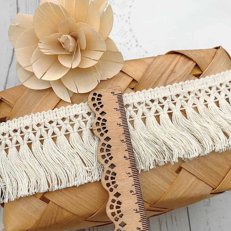 ริบบิ้นผ้าฝ้ายแต่งขอบพู่ห้อยสี - Fringe Ribbon Sewing บทวิจารณ์และราคา