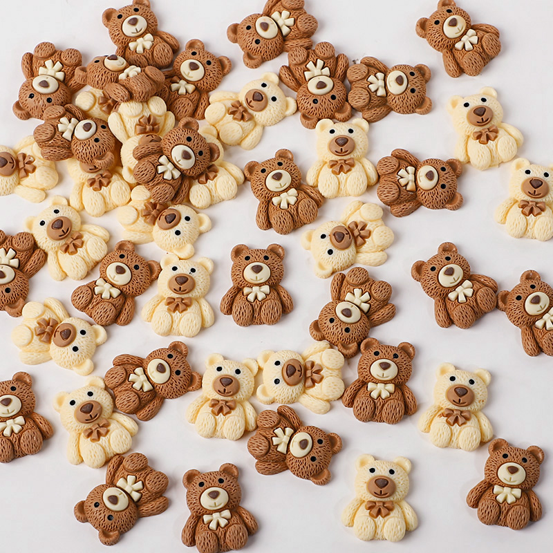 ตุ๊กตาหมีเรซิ่นแบบแบน 10/30/50 - Embellishments For Scrapbooking บทวิจารณ์และราคา